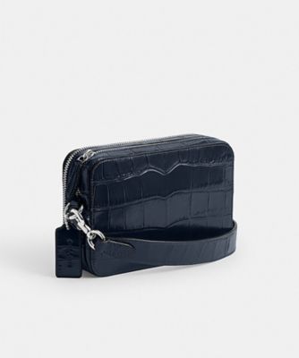 げん　超美品‼︎ COACH コーチ トレーナー テープロゴ COACH】コーチ ぺブルレザー キャンティーン ロゴ 丸型 ダブル